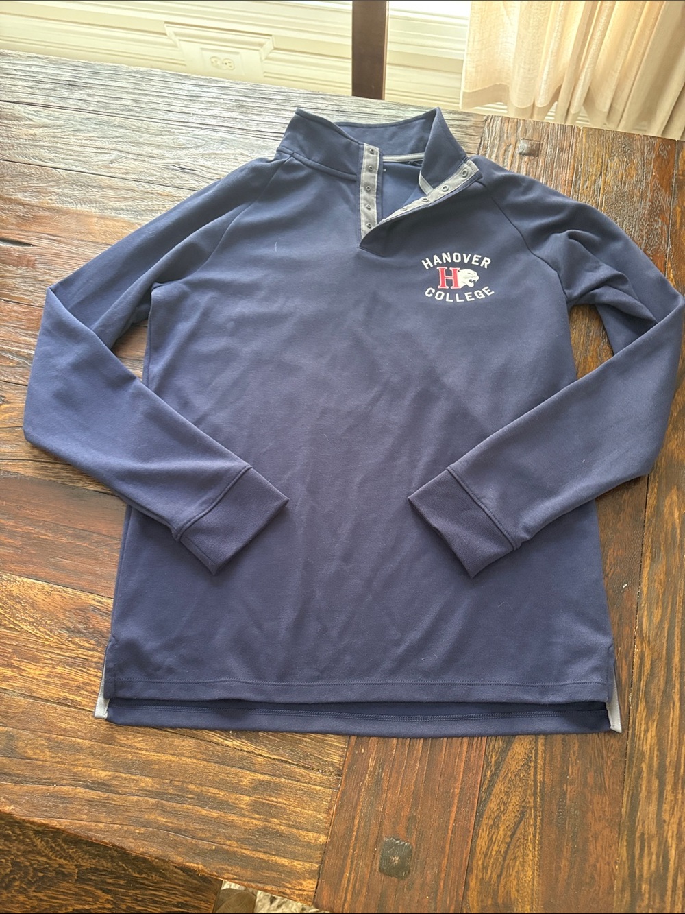 Under Armour Navy Hanover College Zip-Up Pullover